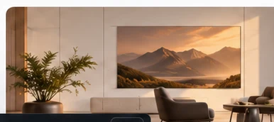Warm modern living room